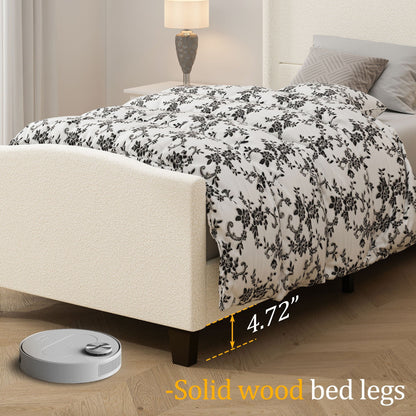 Sturdy Platform Bed Frame and a Padded Headboard