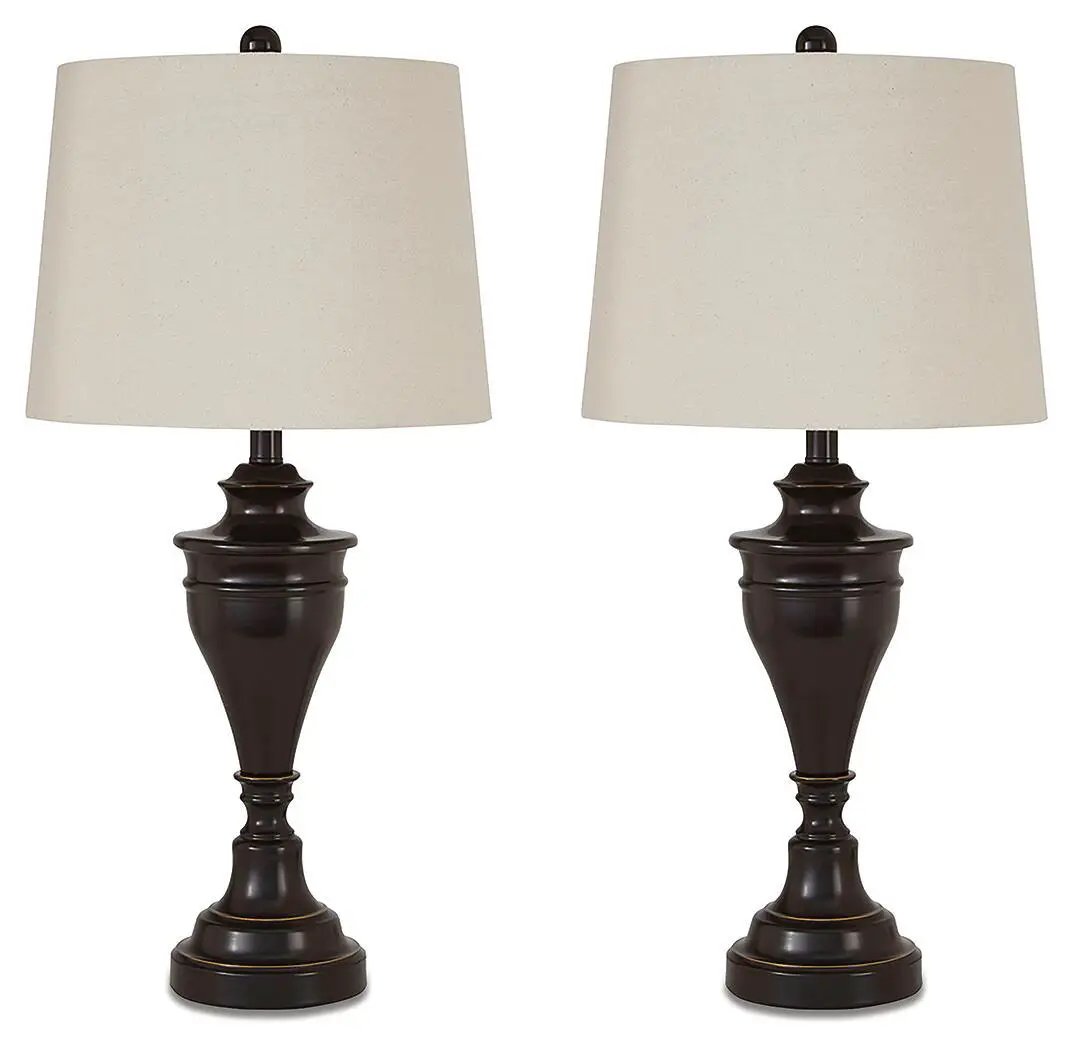 Darlita Table Lamp Set of 2 Bronze Finish