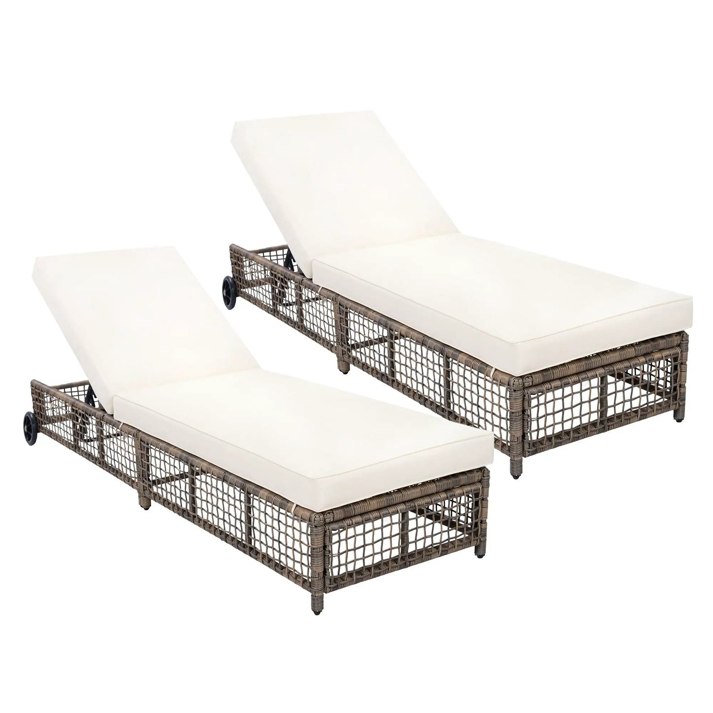Lounge Chair With 5 Position Backrest Wheels