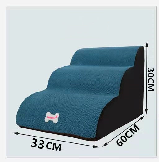 Small dog teddy sofa-to-bed climbing ladder slope model in blue fabric by Sell My Stuff on Tampa Home & Garden Store