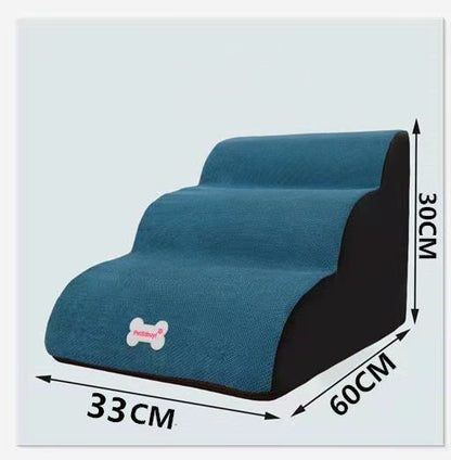 Small dog teddy sofa-to-bed climbing ladder slope model in blue fabric by Sell My Stuff on Tampa Home & Garden Store