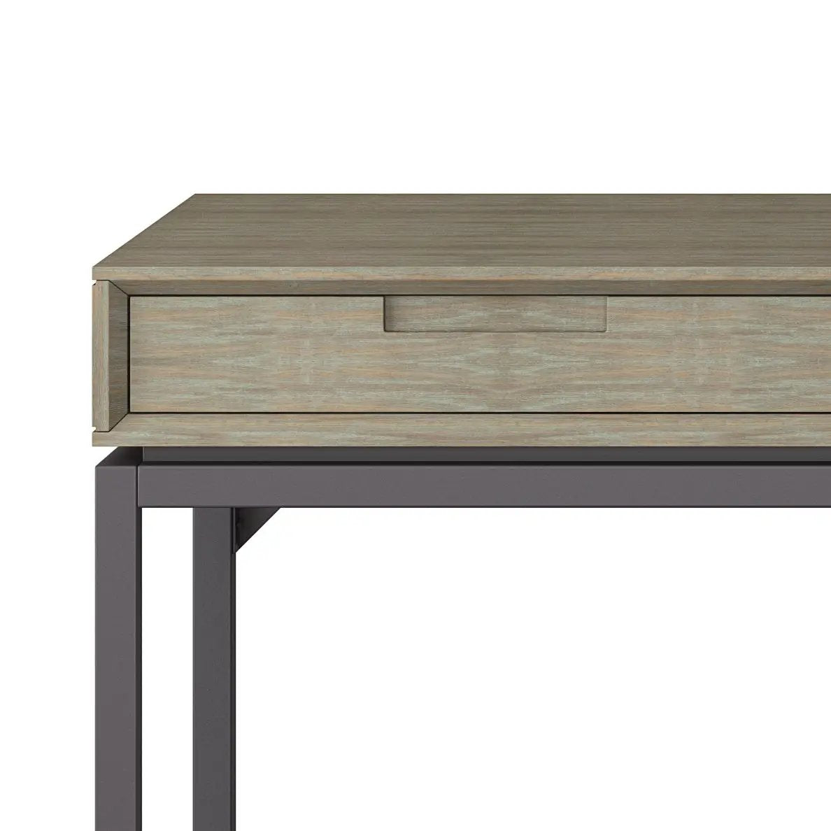 Banting Mid Century Wide Desk in wood with grey metal legs by Unique Piece Furniture on Tampa Home & Garden Store
