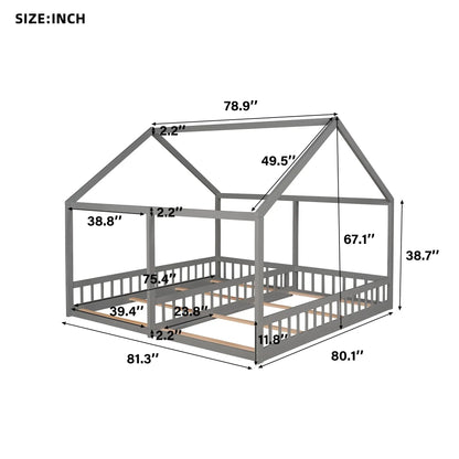 House Platform Beds For Two With Guardrails