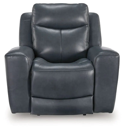 Bexhurst power recliner with adjustable headrest in gray leather by Unique Piece Furniture on Tampa Home & Garden Store
