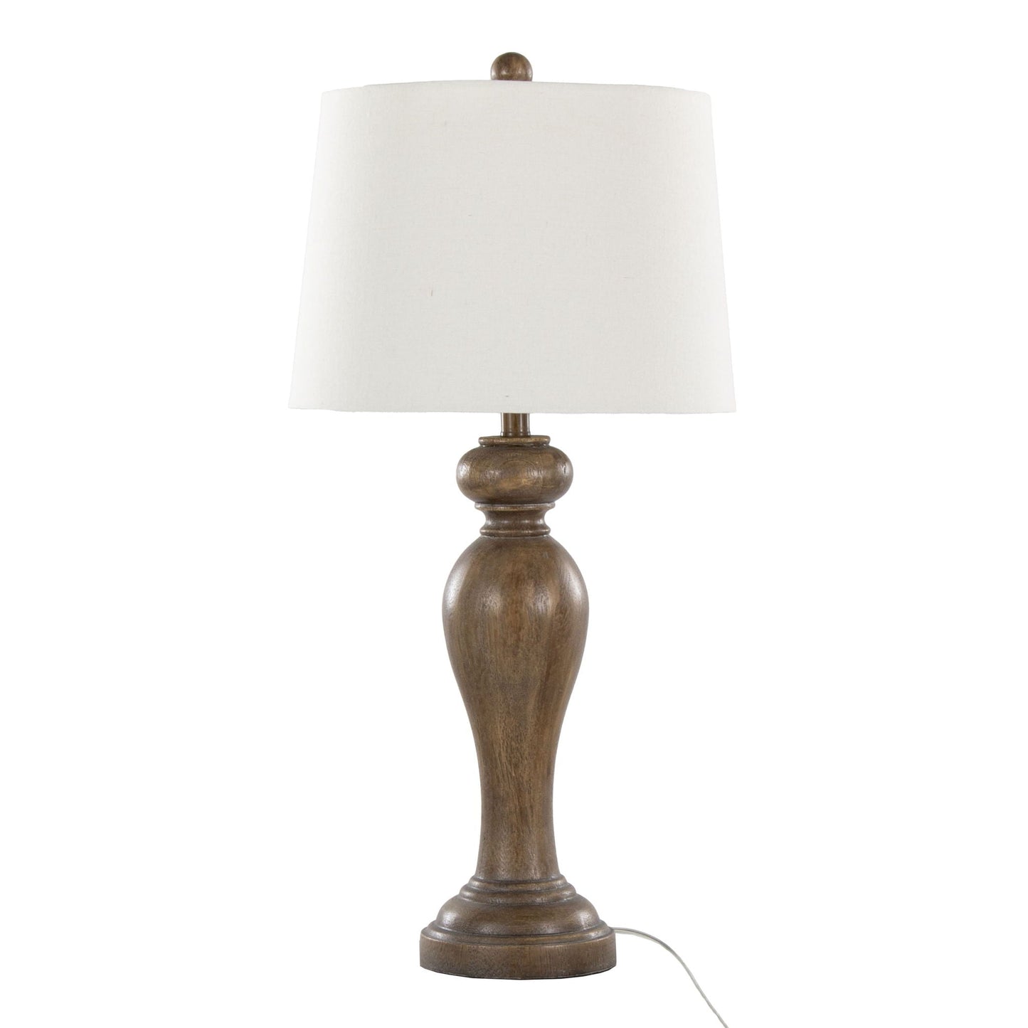 Peppa contemporary table lamp set of 2 with wooden base and ivory shade by HouseOfZazla on Tampa Home & Garden Store