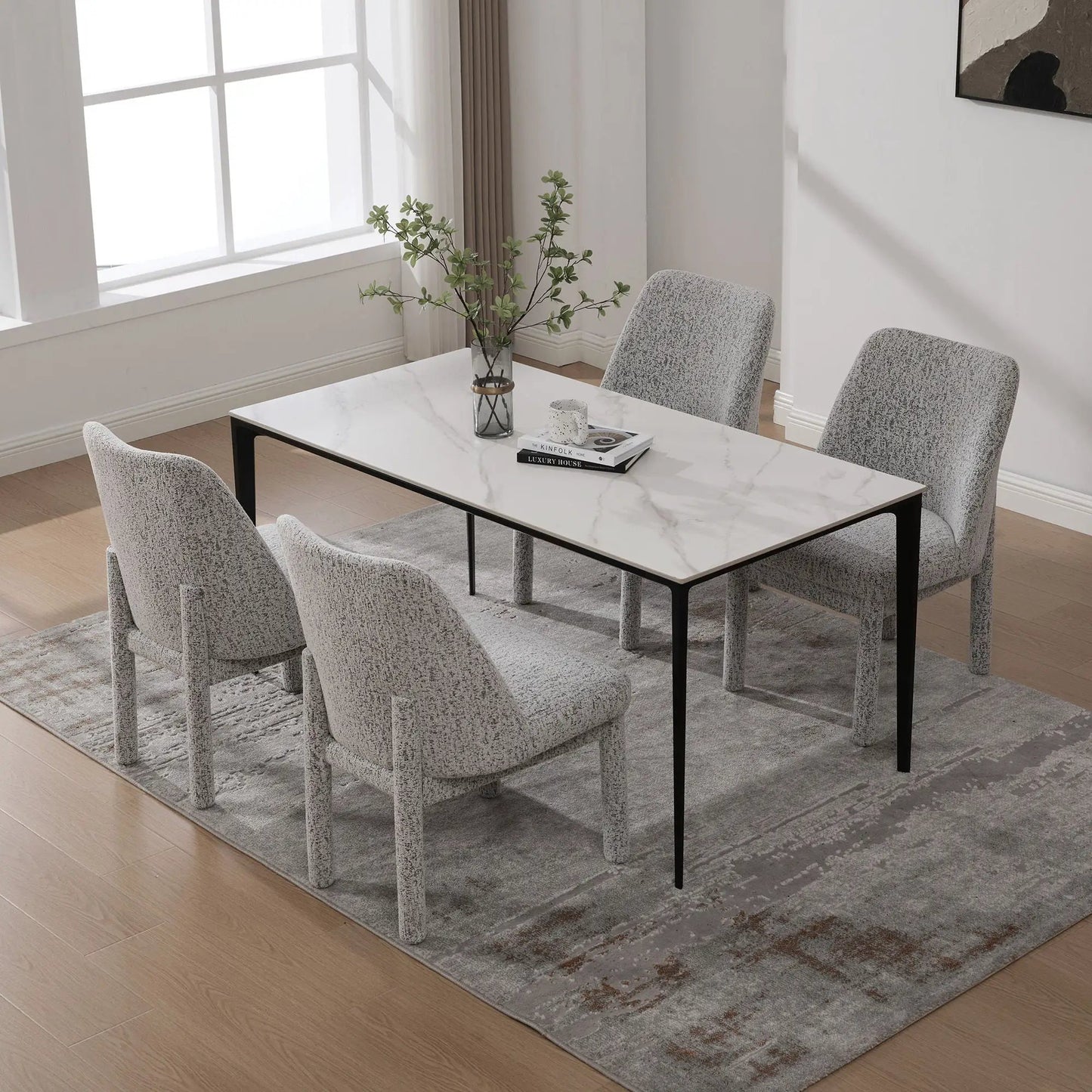 Wide Minimalist Dining Chair for Modern Homes