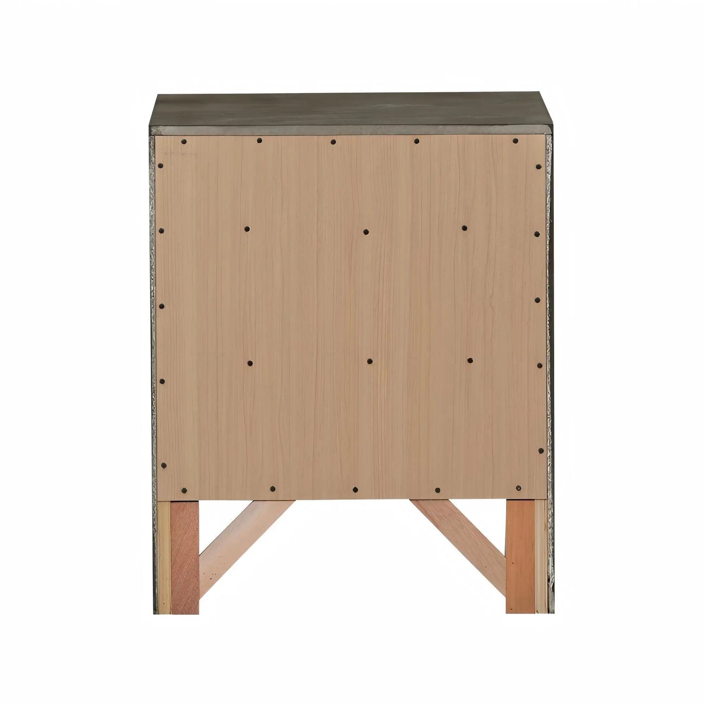 Modern Design Nightstand with Durable Wood Veneer
