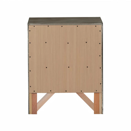 Modern Design Nightstand with Durable Wood Veneer