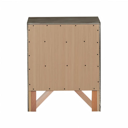 Modern design nightstand by HouseOfZazla in natural veneer with dark molded resin top on Tampa Home & Garden Store