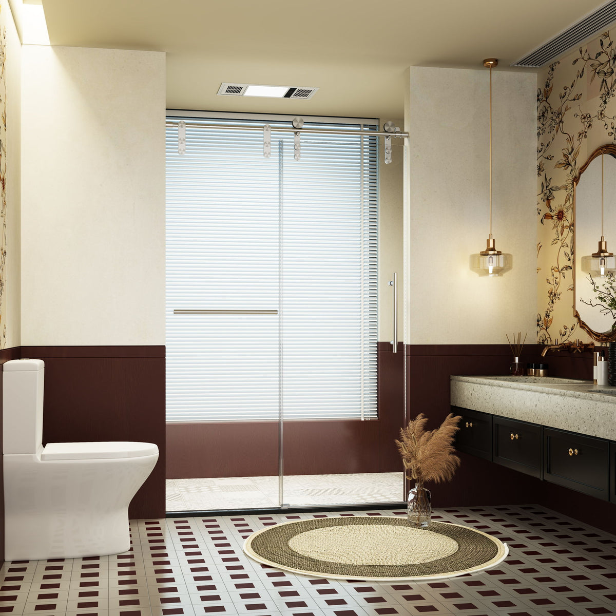 Frameless single sliding shower door with towel rail and handle by HouseOfZazla on Tampa Home & Garden Store