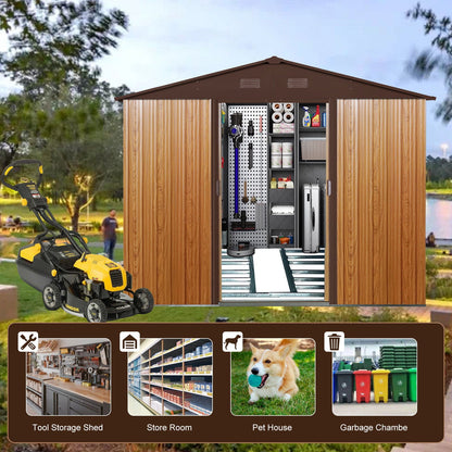 Outdoor Metal Storage Shed And Floor Base