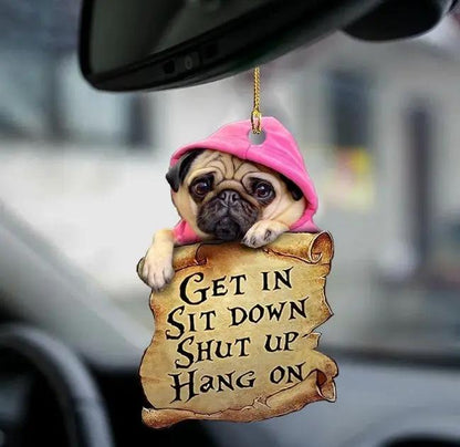 Car Pendant Sleeping Dog Angel Decor Hanging