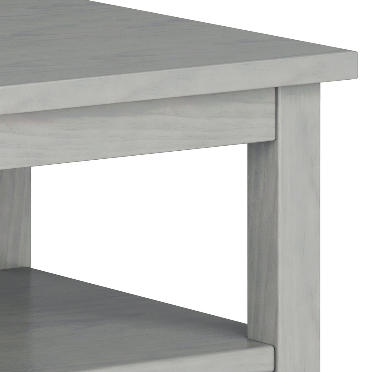 Warm Shaker Coffee Table with Drawer and Shelf in weathered gray wood by HouseOfZazla on Tampa Home & Garden Store