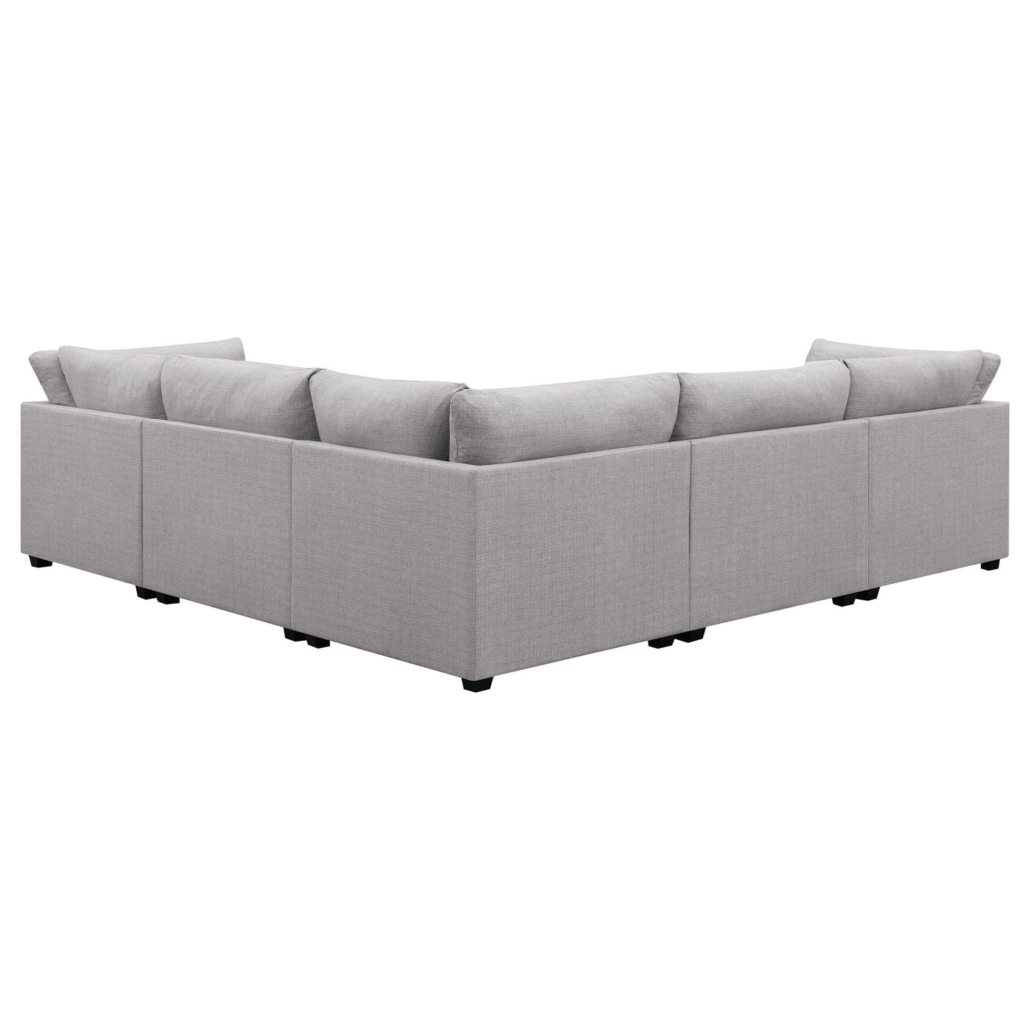 Lafayette modular sectional sofa in light gray fabric, 2pc living room set HouseOfZazla on Tampa Home & Garden Store