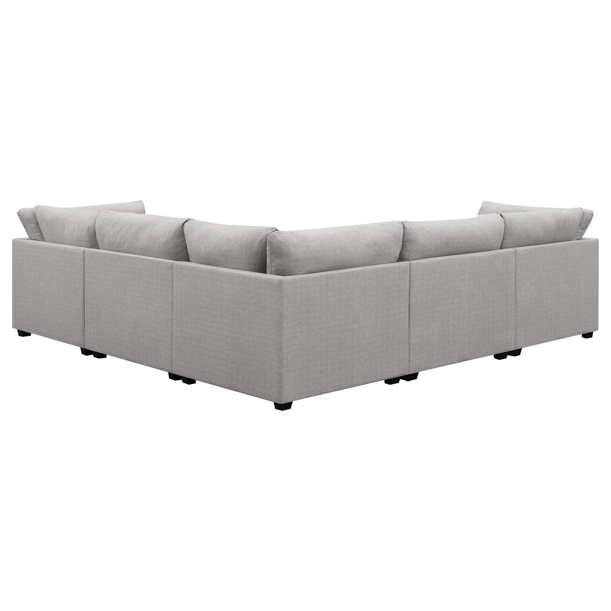 Lafayette modular sectional sofa in light gray fabric, 2pc living room set HouseOfZazla on Tampa Home & Garden Store