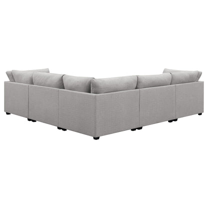 Lafayette modular sectional sofa in light gray fabric, 2pc living room set HouseOfZazla on Tampa Home & Garden Store