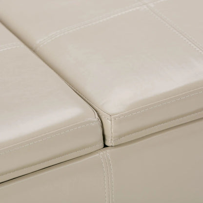 Avalon Upholstered Storage Ottoman With Trays