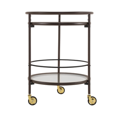 Modern Coffee Round Kitchen Cart For Serving