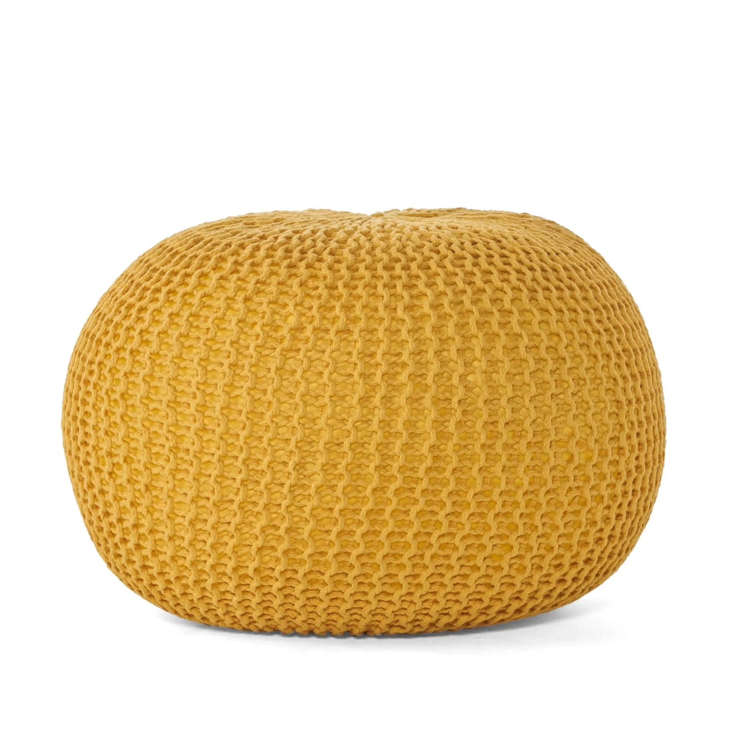 Bordeaux Knitted Pouf Versatile Ottoman Cushion