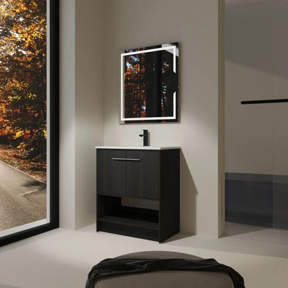 Modern Bathroom Vanity with Ceramic Sink