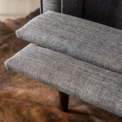 Mid-Century Modern Recliner gray textured upholstery fabric close-up on Tampa Home & Garden Store