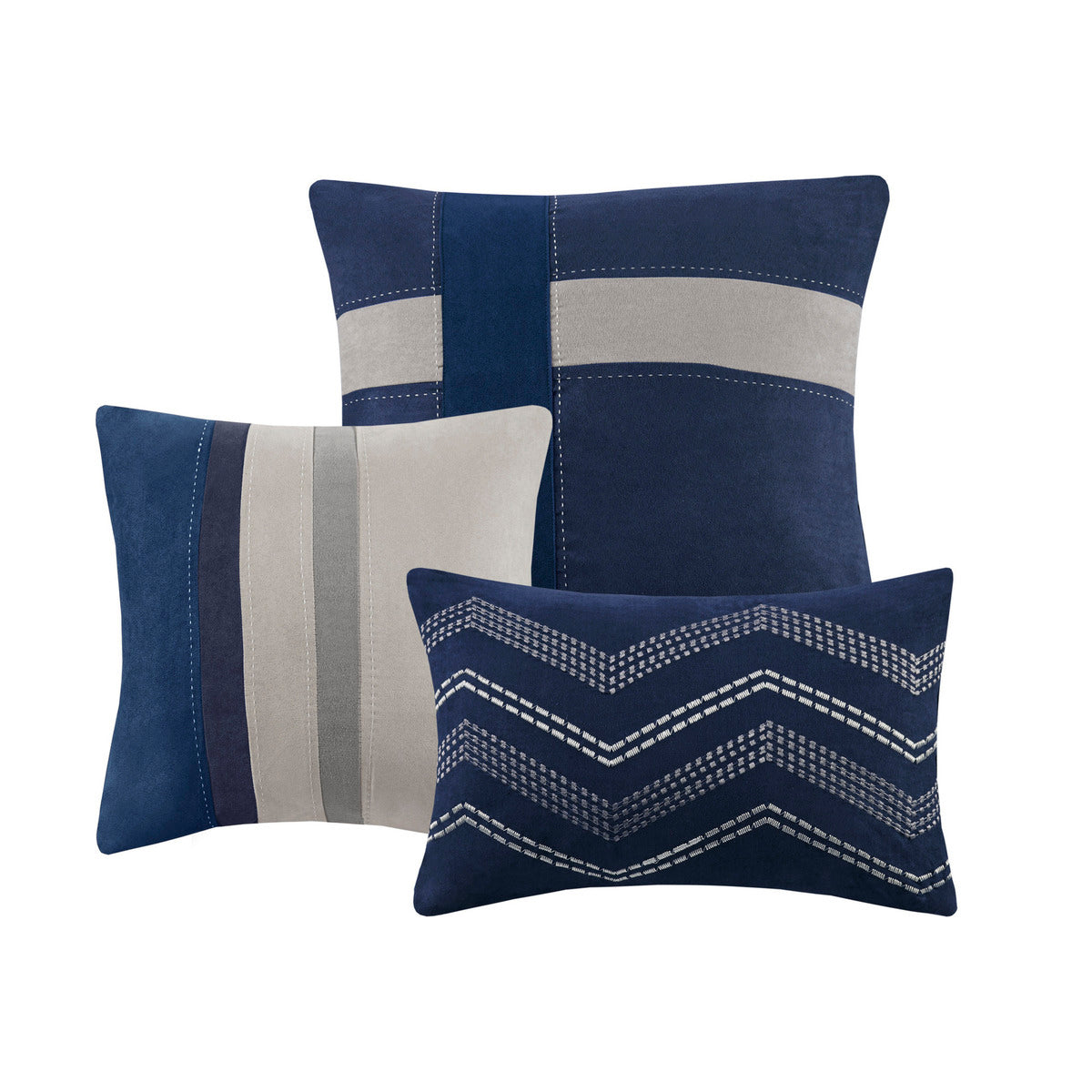 7 Piece Faux Suede Comforter Set For the Cal King