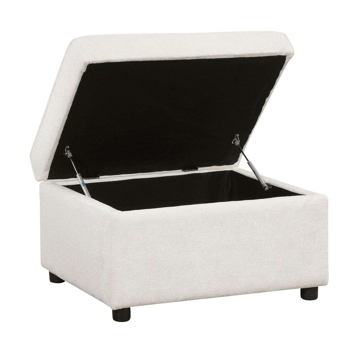 Sleeper ottoman storage unit in white fabric with lift lid by HouseOfZazla on Tampa Home & Garden Store