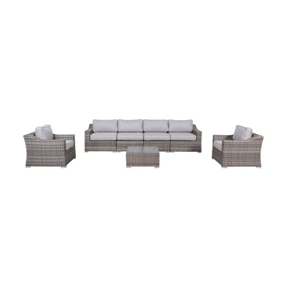 Outdoor Wicker Conversation Set With Cushions