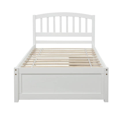 Wood Platform Storage Bed With Two Drawers
