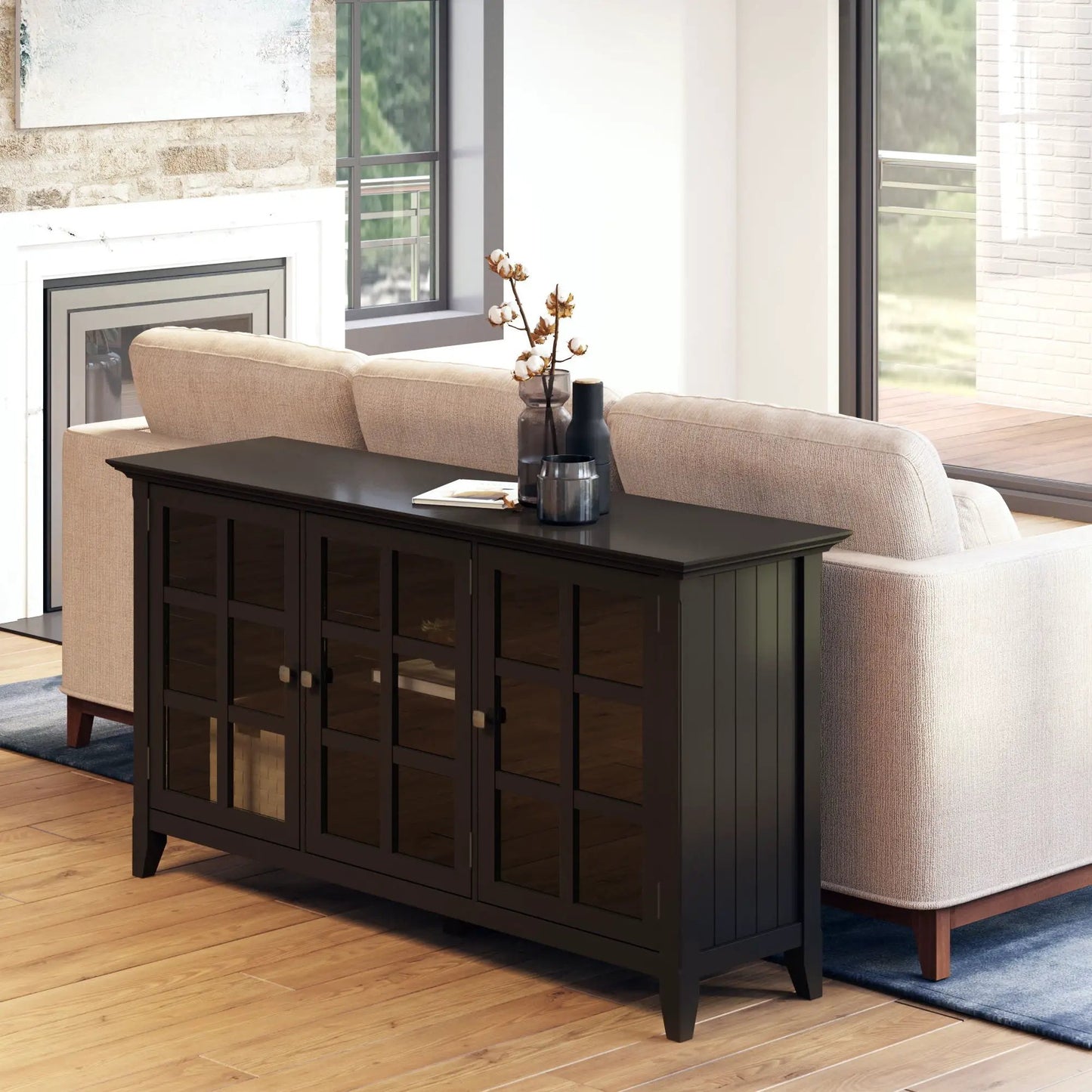 Acadian Wide Storage Cabinet Handcrafted