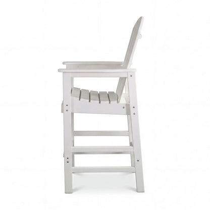 White Bar Height Adirondack Chair and Cup Holder