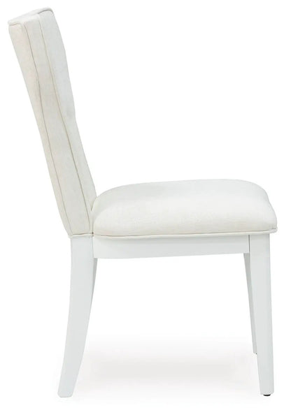 Chalanna dining upholstered side chair, white fabric, set of 2 by Unique Piece Furniture on Tampa Home & Garden Store