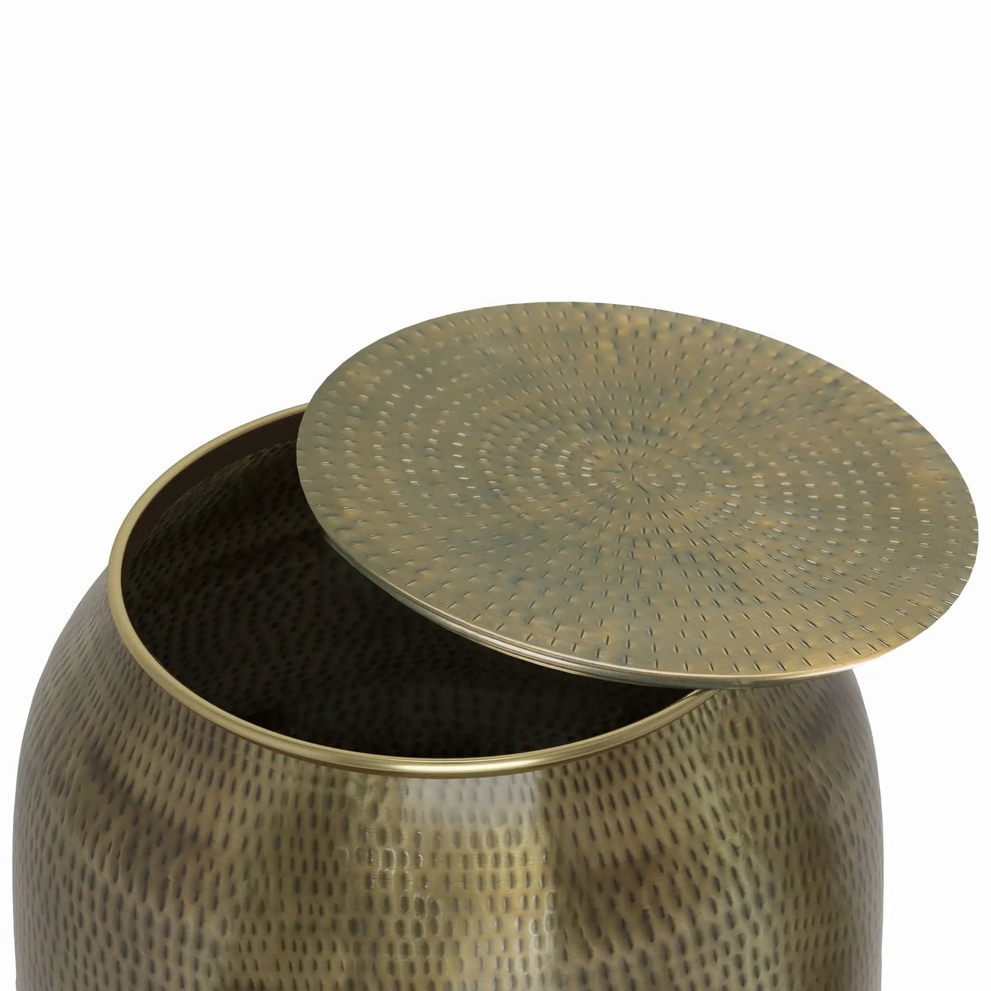 Griffen Handcrafted Metal Storage Accent Table