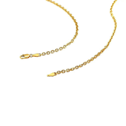 2.6mm 14k yellow gold diamond-cut cable link necklace with lobster clasp by Bids.com on Tampa Home & Garden Store