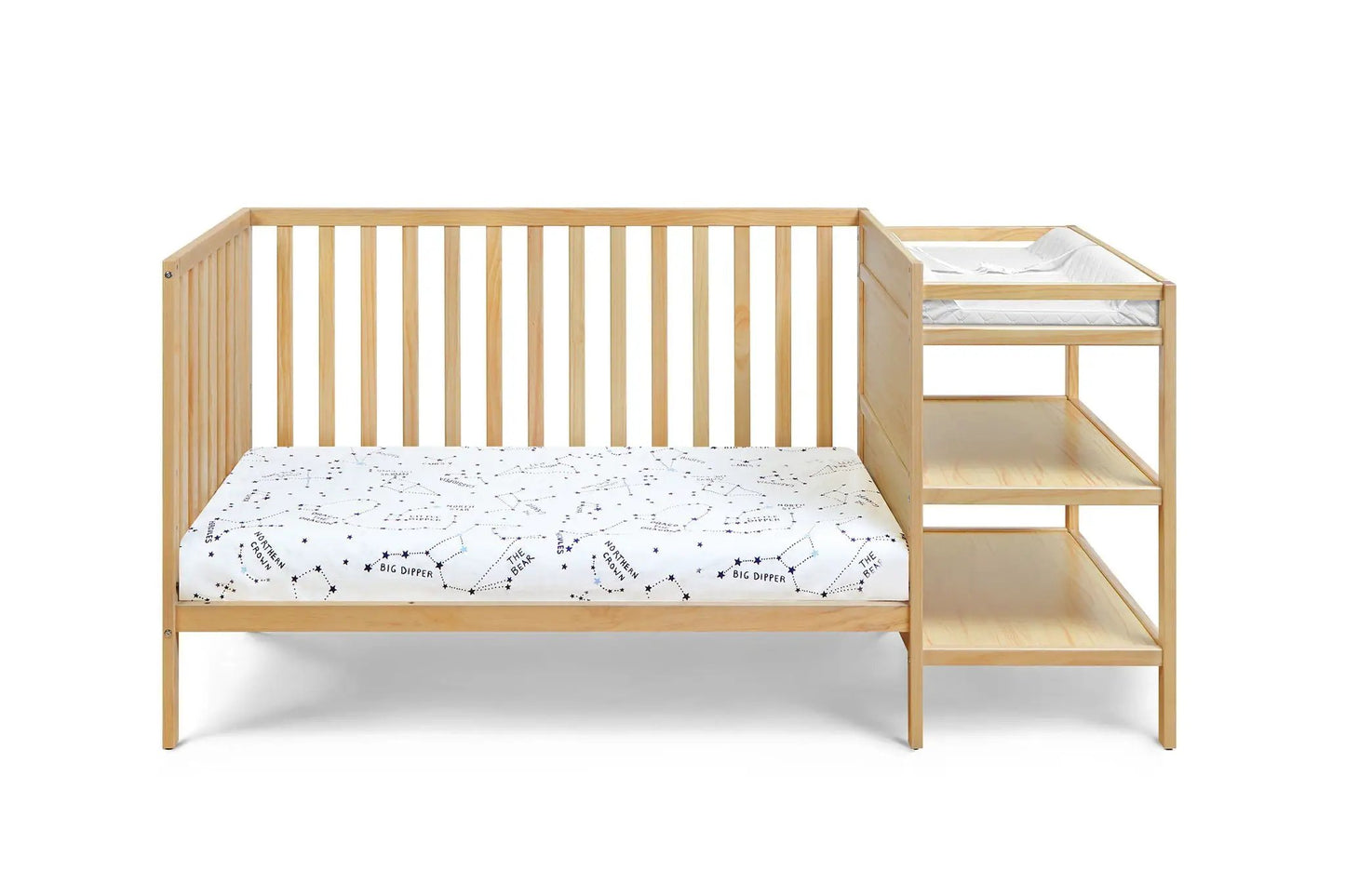 Palmer 3-in-1 Convertible Crib / Changer Combo in natural wood by Unique Piece Furniture on Tampa Home & Garden Store