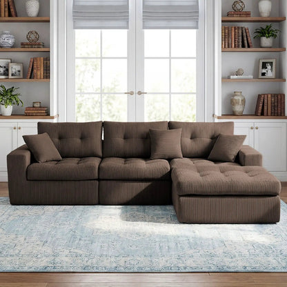 Corner Chaise L-Shaped Sectional Sofa Bed