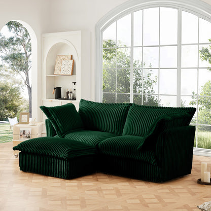 Slipcovered Sectional Sofa and the Ottoman Bed