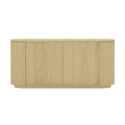 Oak sideboard with adjustable shelves and handle-free doors, 60in wide, HouseOfZazla on Tampa Home & Garden Store