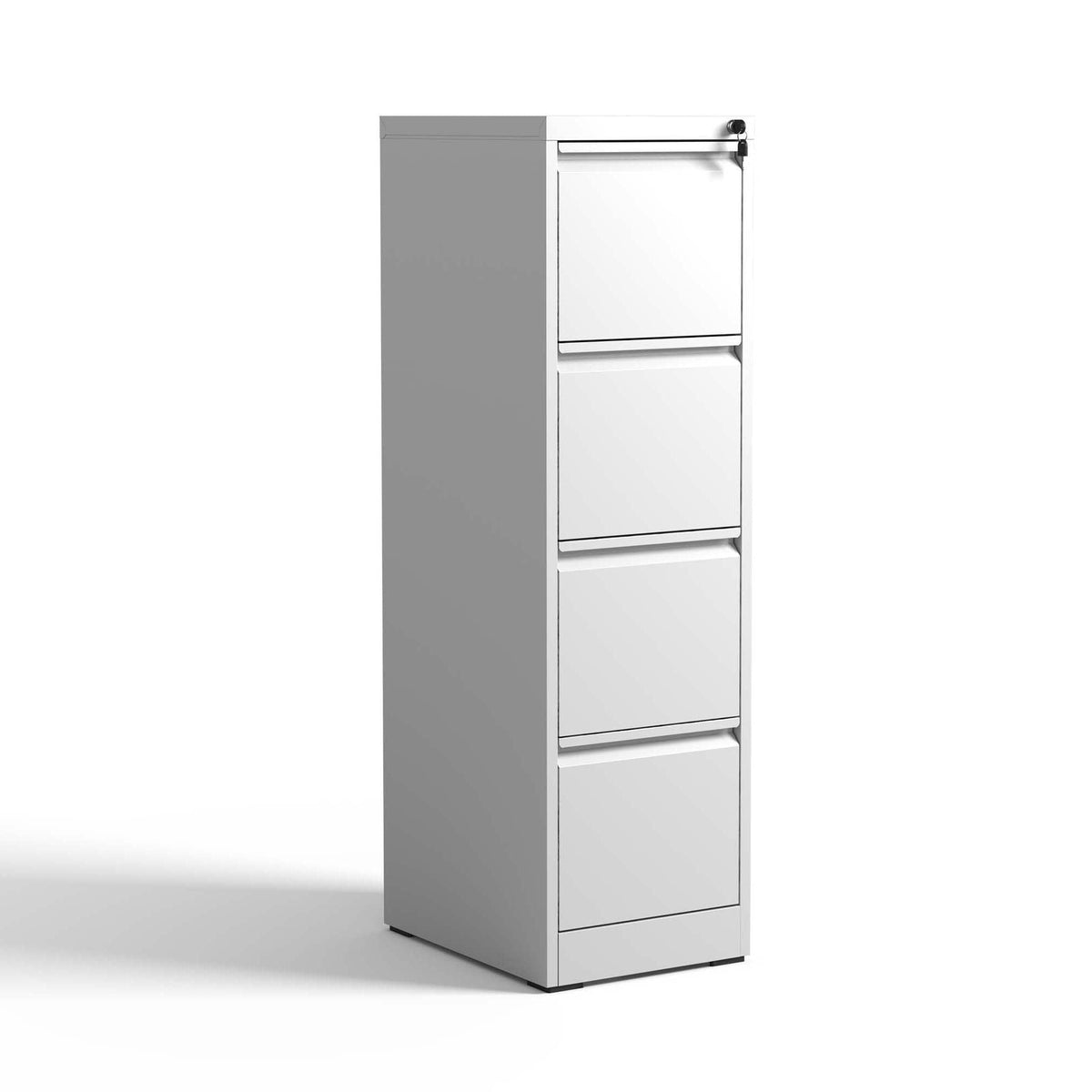 Steel vertical file cabinet with lock by HouseOfZazla, white finish on Tampa Home & Garden Store