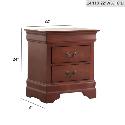 Louis Philippe Nightstand in Wood Veneer