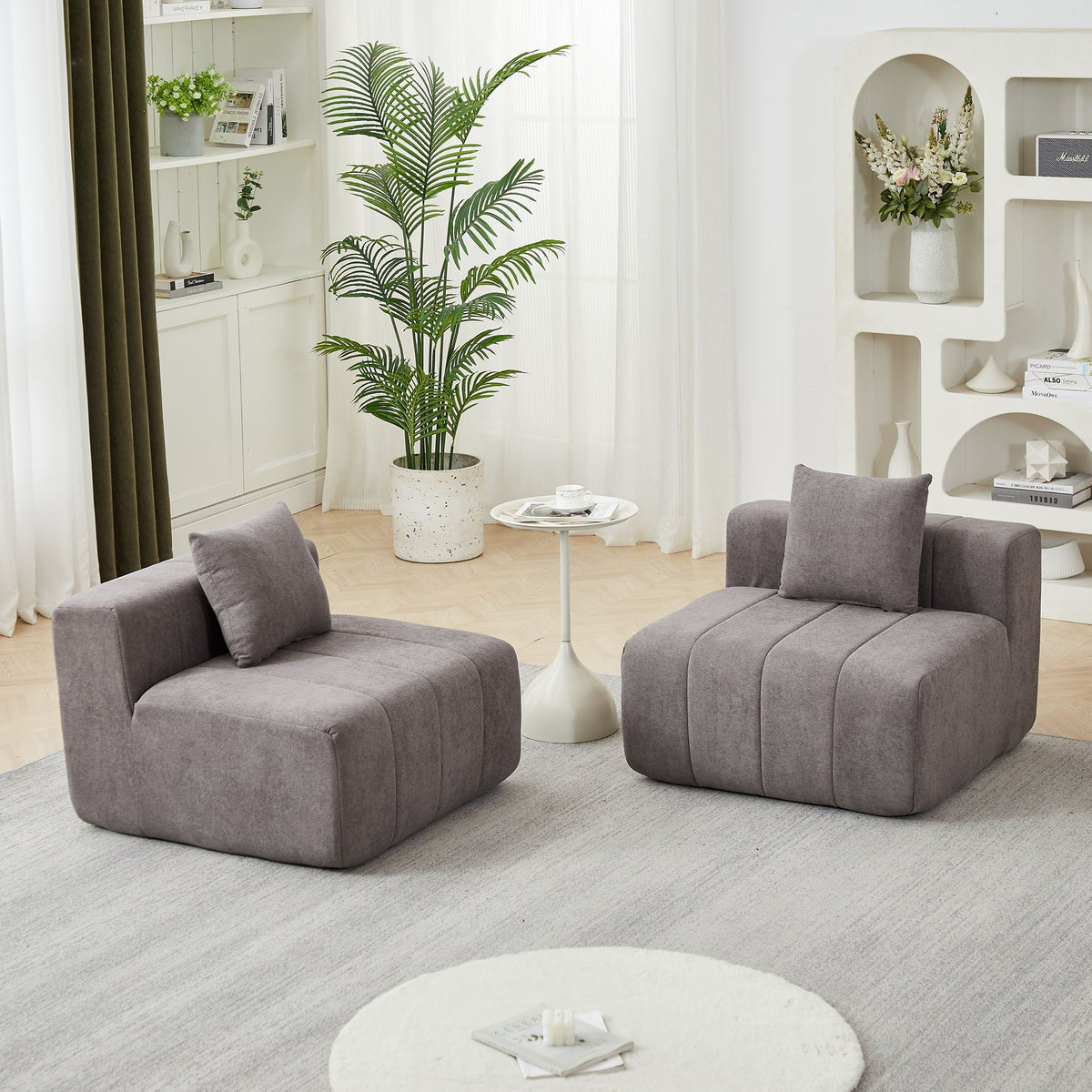 Symmetrical Modular Sofa And Piano Key Design