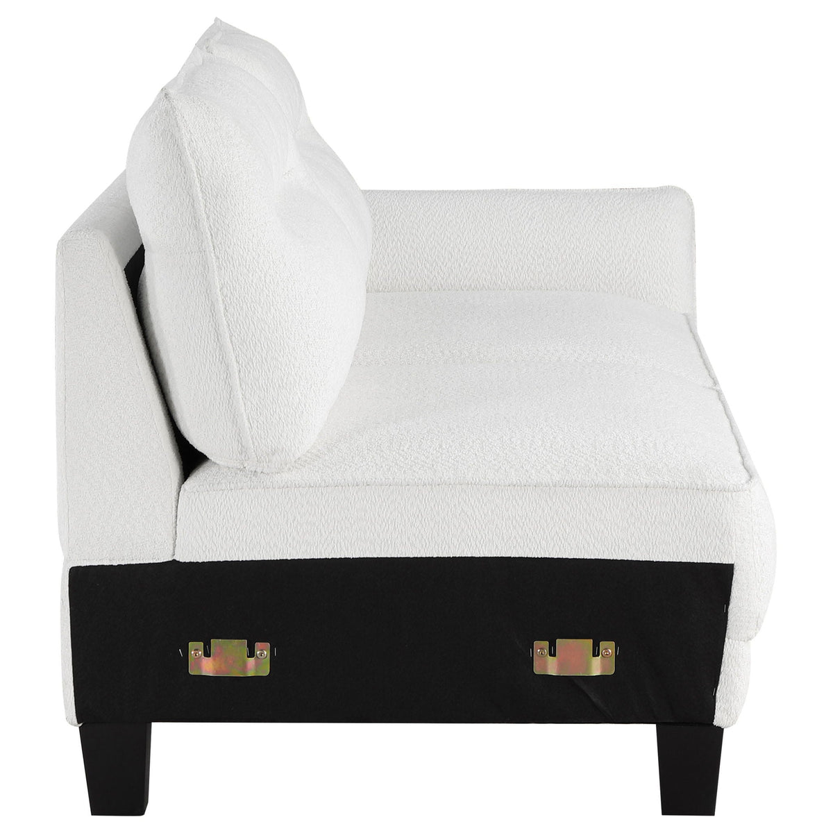 Granholm upholstered curved-arm sectional sofa, white textured fabric, HouseOfZazla on Tampa Home & Garden Store