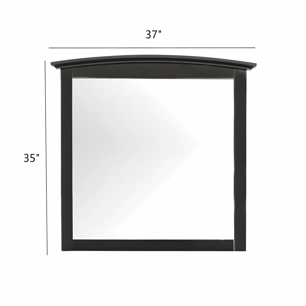 Elegant modern farmhouse wall mirror with black metal frame and low-dist glass HouseOfZazla on Tampa Home & Garden Store