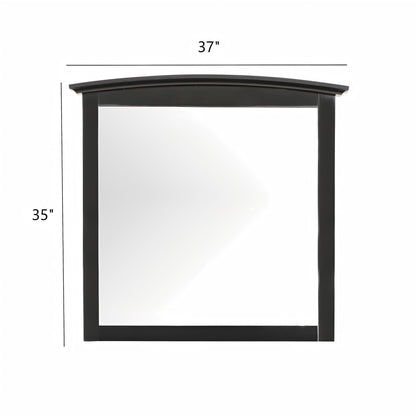 Elegant modern farmhouse wall mirror with black metal frame and low-dist glass HouseOfZazla on Tampa Home & Garden Store