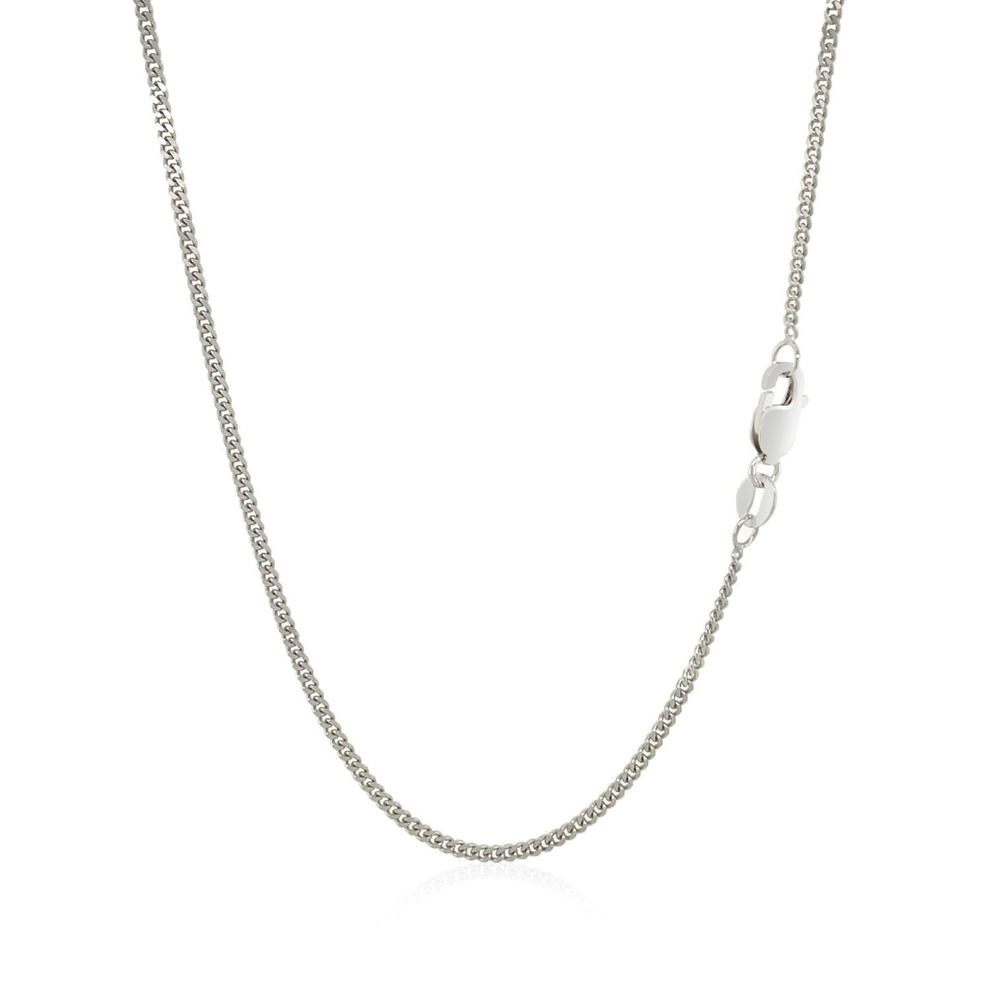 10k white gold Gourmette chain 1.5mm necklace by Bids.com with curb links and lobster clasp on Tampa Home & Garden Store