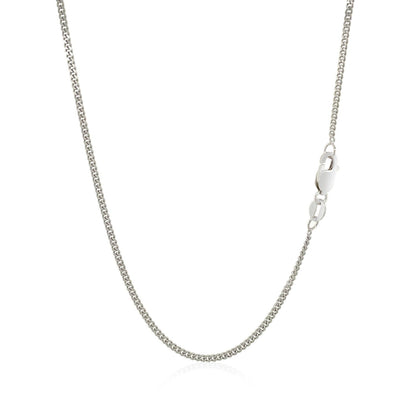 10k white gold Gourmette chain 1.5mm necklace by Bids.com with curb links and lobster clasp on Tampa Home & Garden Store