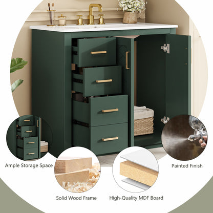 Bathroom Vanity With Sink and Storage Cabinet