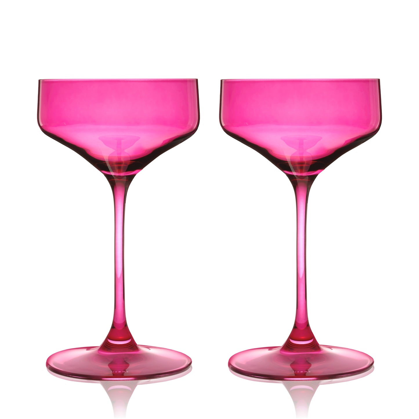 Nouveau Berry Crystal Coupe Cocktail Glasses