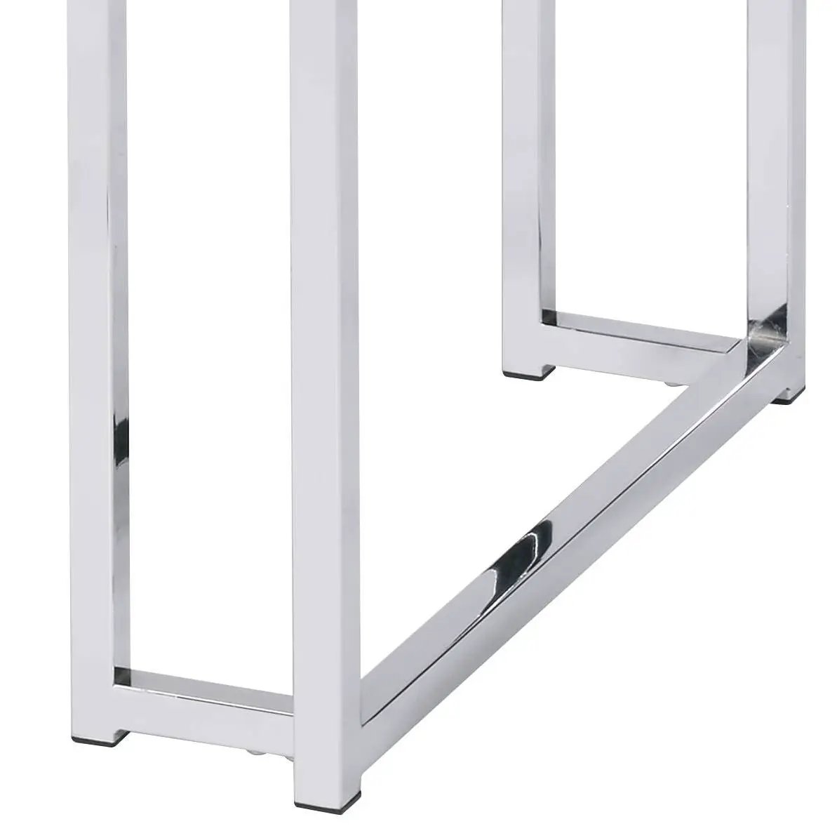 Chafik coffee table base in polished chrome metal with square frame legs by Unique Piece Furniture on Tampa Home & Garden Store