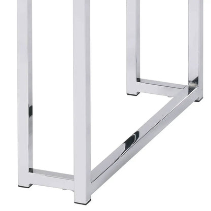 Chafik coffee table base in polished chrome metal with square frame legs by Unique Piece Furniture on Tampa Home & Garden Store